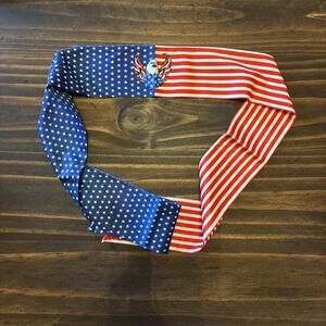 Country Flag Tie Headband National Flag, Breathable Sweatband American Eagle A